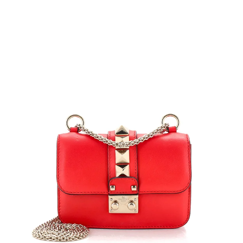 Glam Lock Shoulder Bag Leather Mini